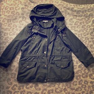 Army green utility jacket